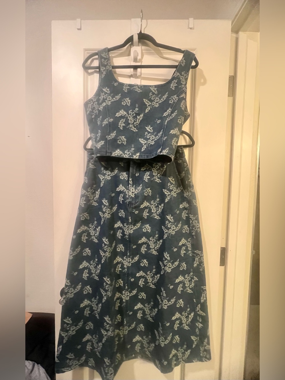 Able Blue Floral Two-Piece denim set